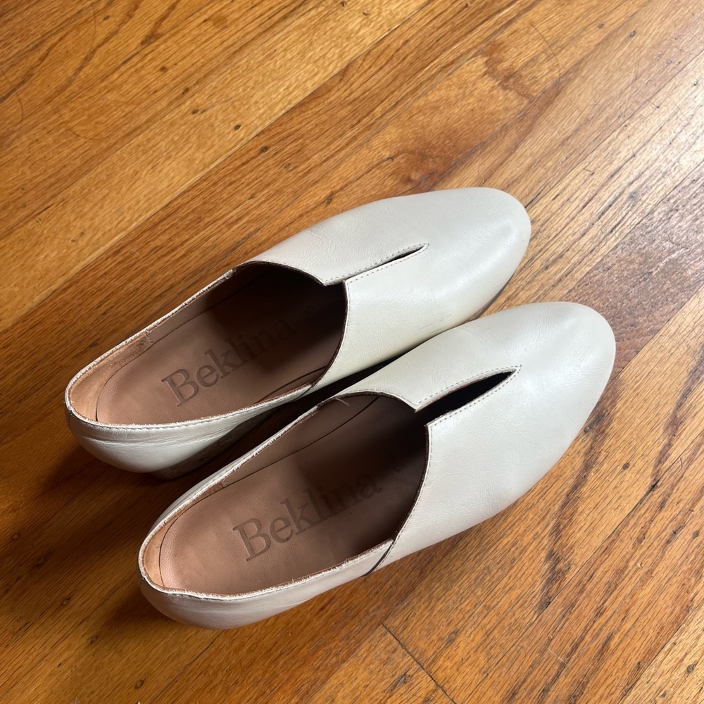 Beklina Cream Leather Slip-On Tetouan Loafers
